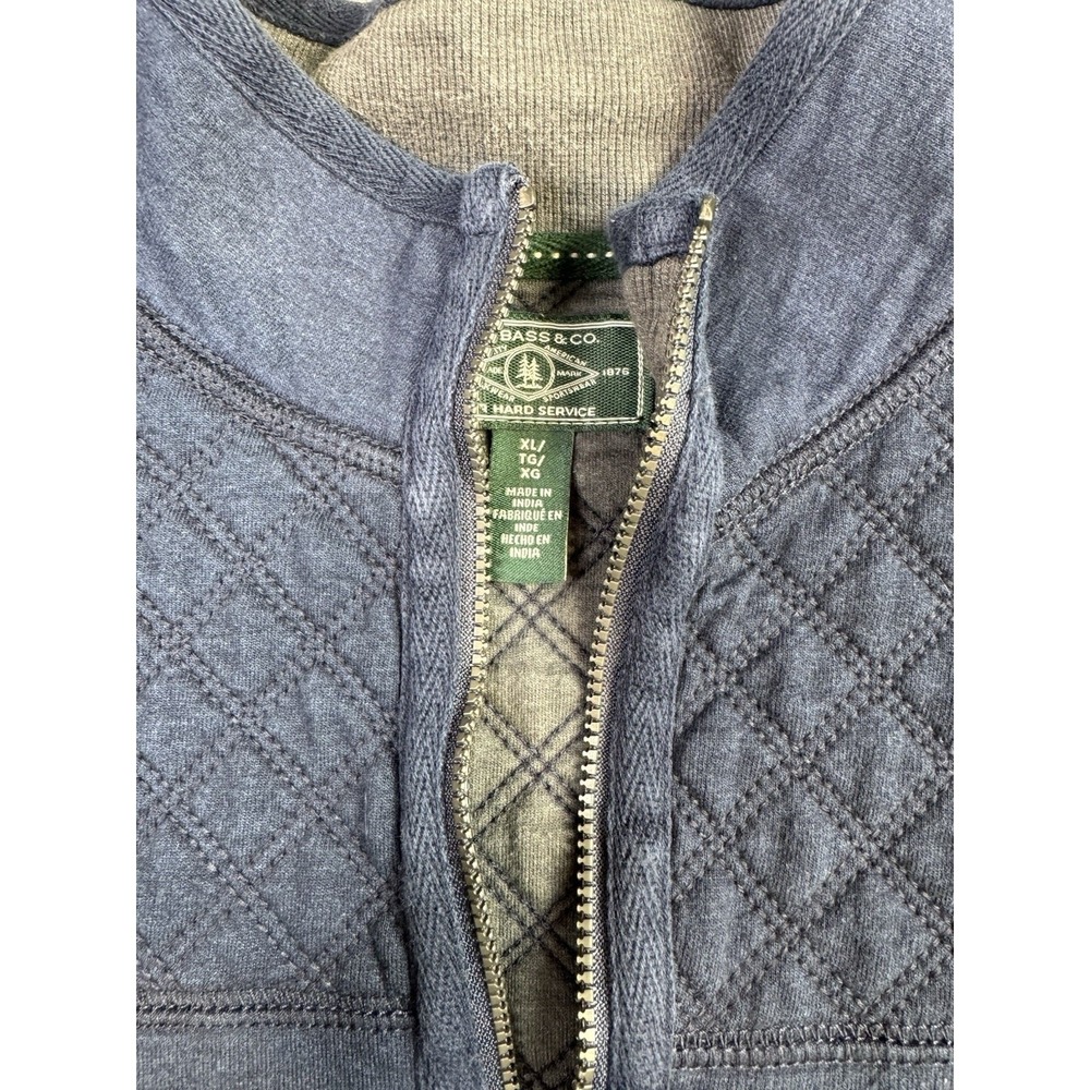 G.H. Bass & Co. Men's Mountain Wash quarter-zip pullover Size XL Navy old money - Picture 5 of 14